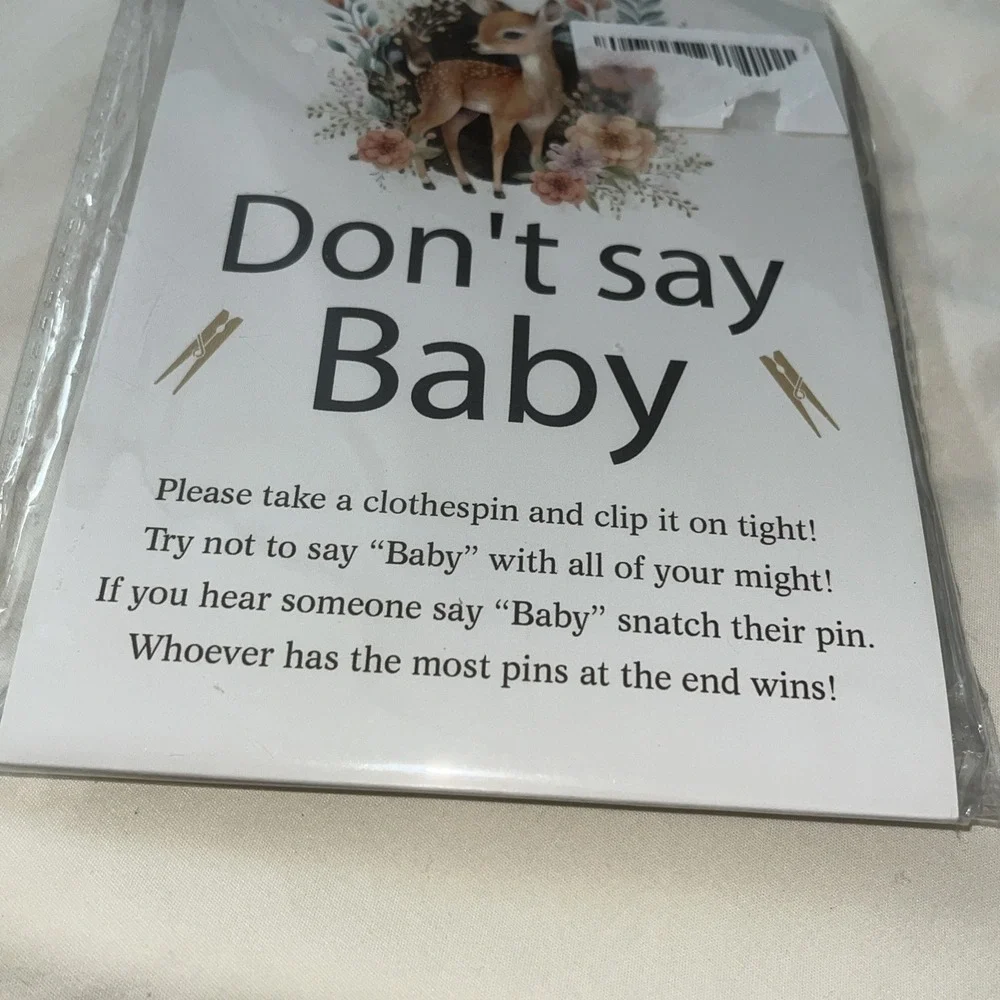 Brand New Pregnant Game Cute Baby Clothespin Don't Say Baby Game For Baby Shower
